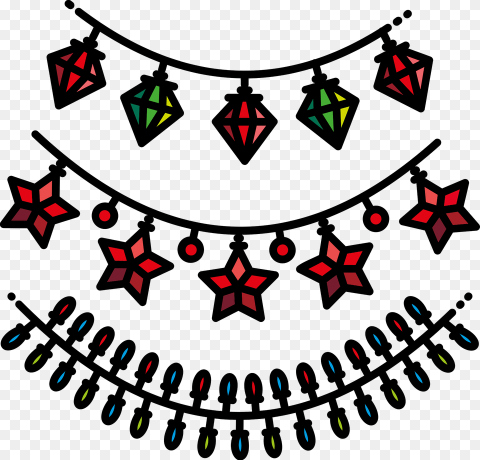 Christmas String Lights Clipart, Accessories, Jewelry, Necklace Free Transparent Png