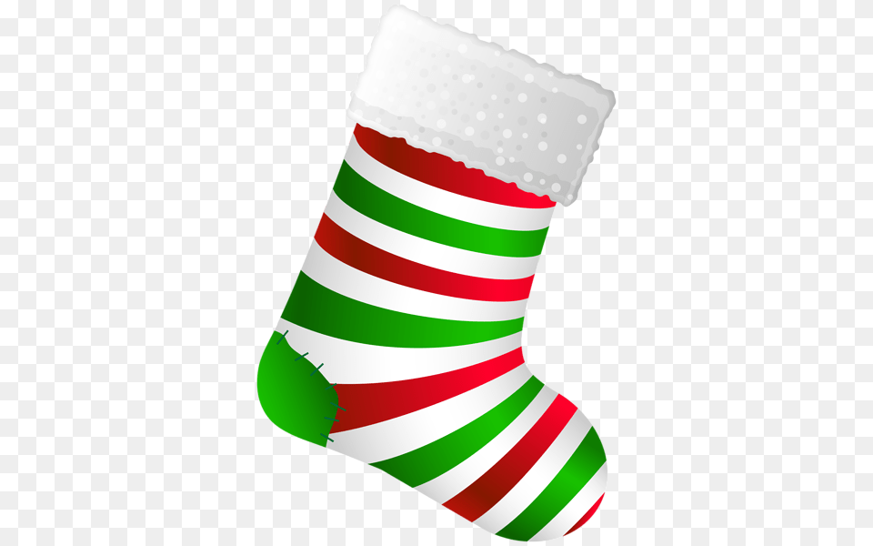 Christmas Striped Stocking Clip, Hosiery, Clothing, Gift, Festival Free Png Download