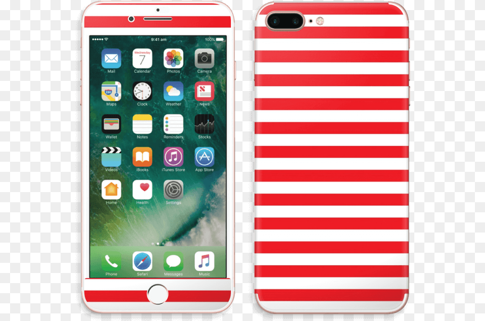 Christmas Stripes Skin Iphone 7 Plus Iphone A1661 Price In India, Electronics, Mobile Phone, Phone, Flag Free Png Download