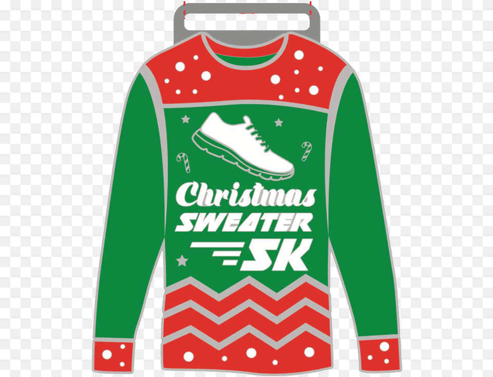 Christmas Sweater 5k Long Sleeve, Clothing, Long Sleeve, Shirt, Knitwear Free Png