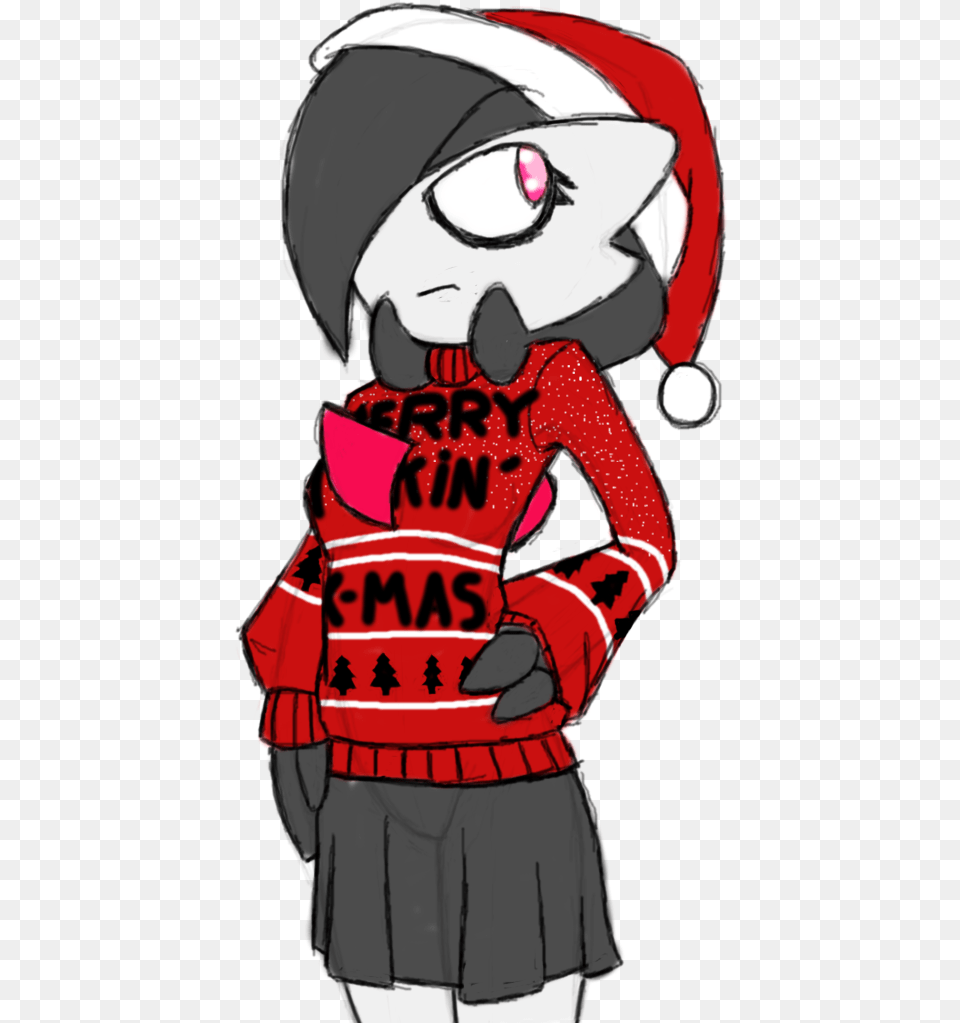 Christmas Sweater By Rangerrudy Black Christmas Jumper, Book, Publication, Comics, Adult Free Png Download