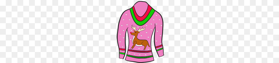 Christmas Sweater Clipart, Clothing, Knitwear, Sweatshirt, Long Sleeve Free Png