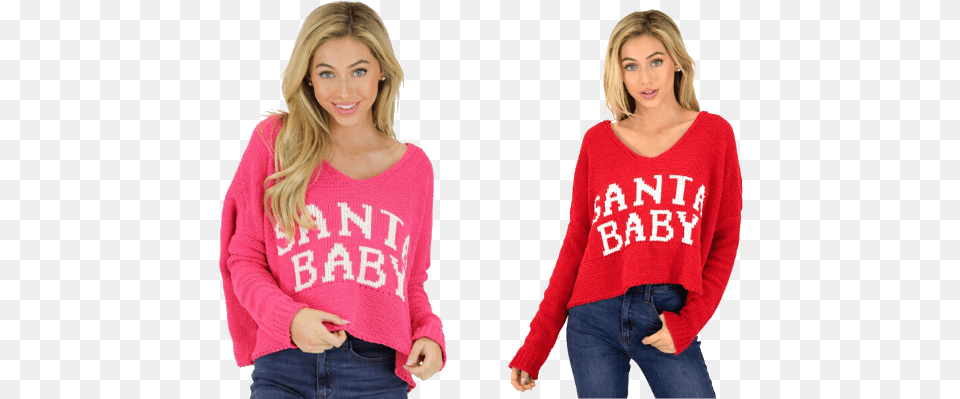 Christmas Sweater Styles To Chill Out This Holiday Season For Women, Clothing, Knitwear, Sweatshirt, Adult Free Png