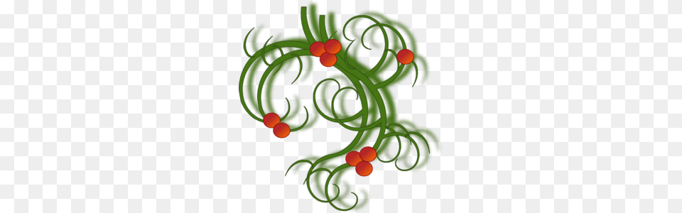 Christmas Swirls With Holly Berries Clip Art Clip Art, Conifer, Plant, Tree, Yew Free Png Download