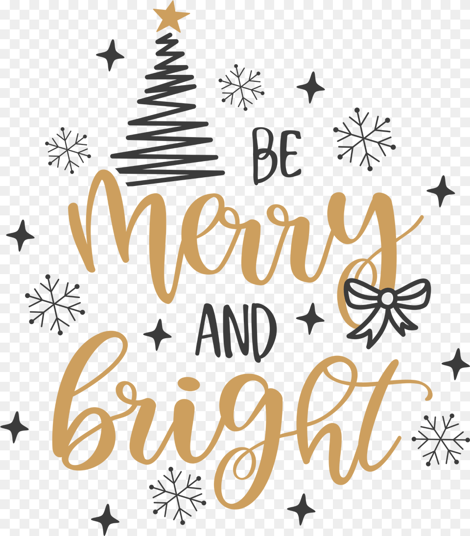 Christmas Text Merry Bright Quote Song Tree Christmas Tree Free Png