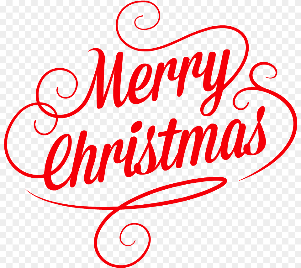 Christmas Text Red Merry Christmas, Calligraphy, Handwriting Free Transparent Png