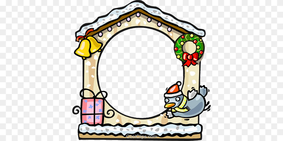 Christmas Themed Frame Royalty Vector Clip Art Illustration, Arch, Architecture Free Transparent Png