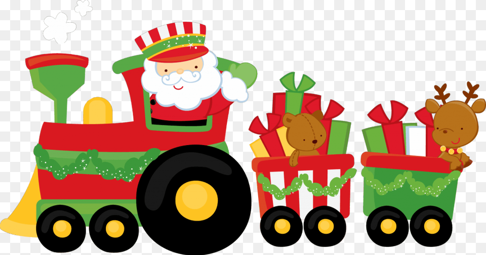 Christmas Train Clipart, Elf, Bulldozer, Machine, Dynamite Png Image