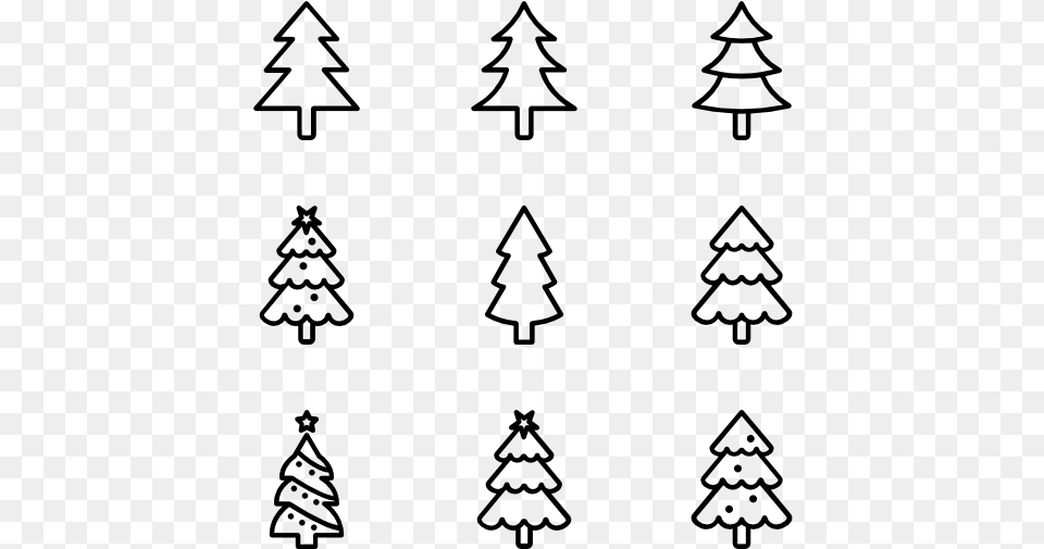 Christmas Tree, Gray Free Transparent Png