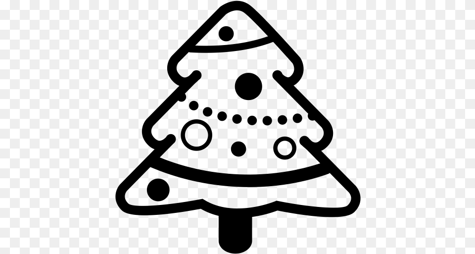 Christmas Tree, Gray Png Image