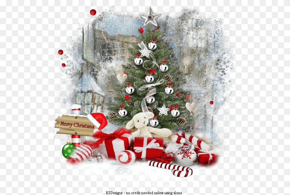Christmas Tree, Christmas Decorations, Festival, Christmas Tree, Teddy Bear Png Image