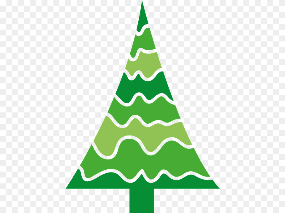 Christmas Tree, Green, Triangle, Christmas Decorations, Festival Png Image