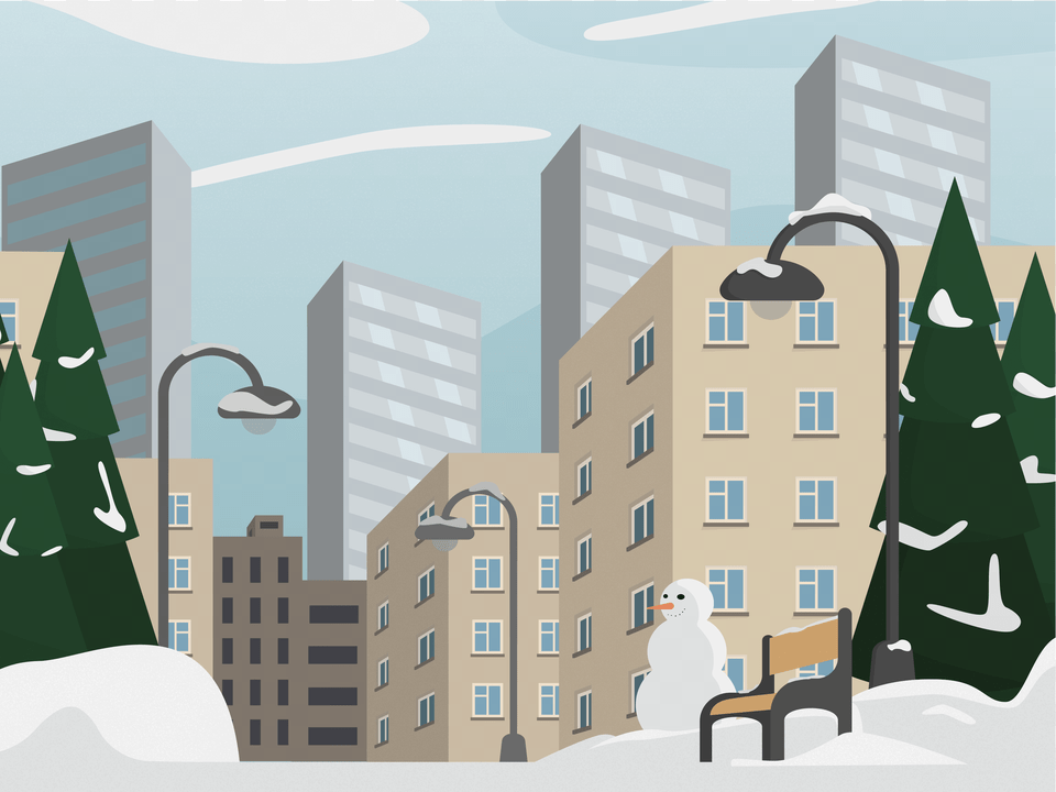 Christmas Tree, Neighborhood, Urban, City, Metropolis Free Png