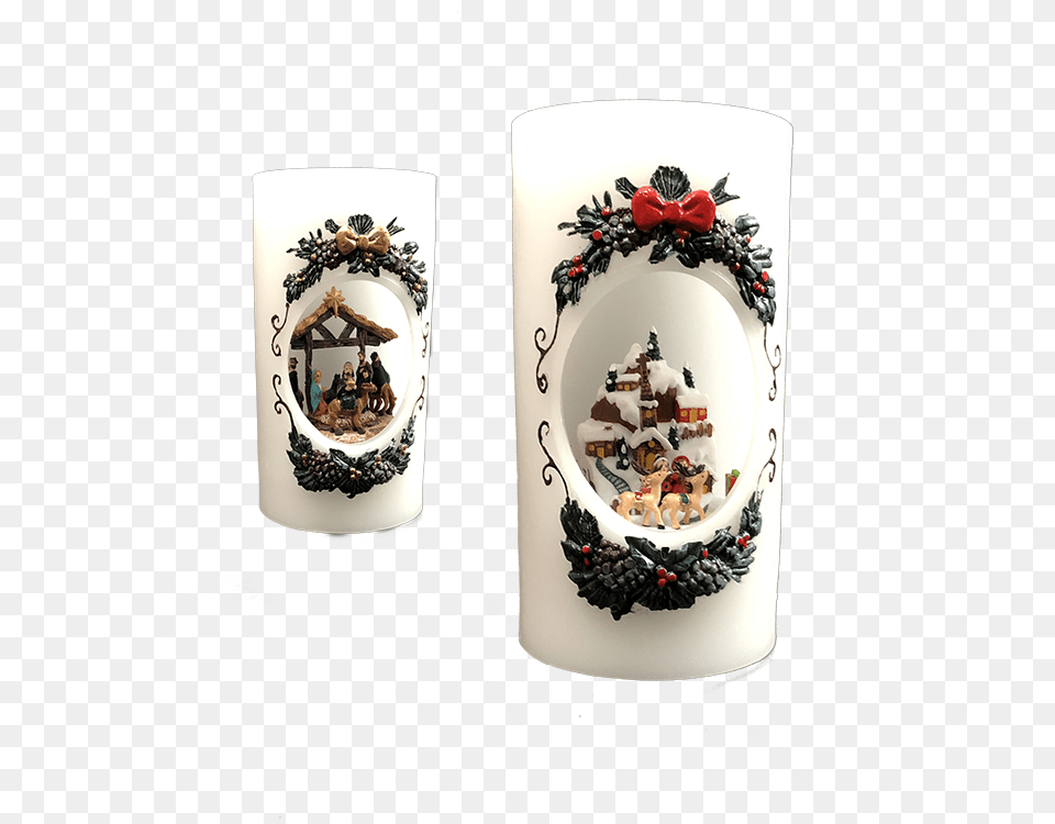 Christmas Tree, Candle, Art, Porcelain, Pottery Free Png