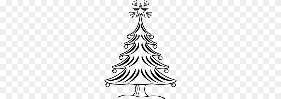 Christmas Tree Gray Free Png