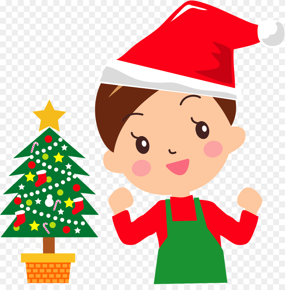 Christmas Tree And Mother Clipart, Elf, Baby, Person, Face Png