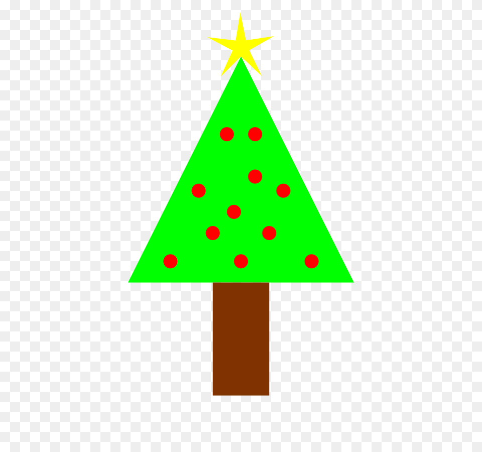 Christmas Tree Background Clipart Transparent, Triangle, Star Symbol, Symbol Png Image