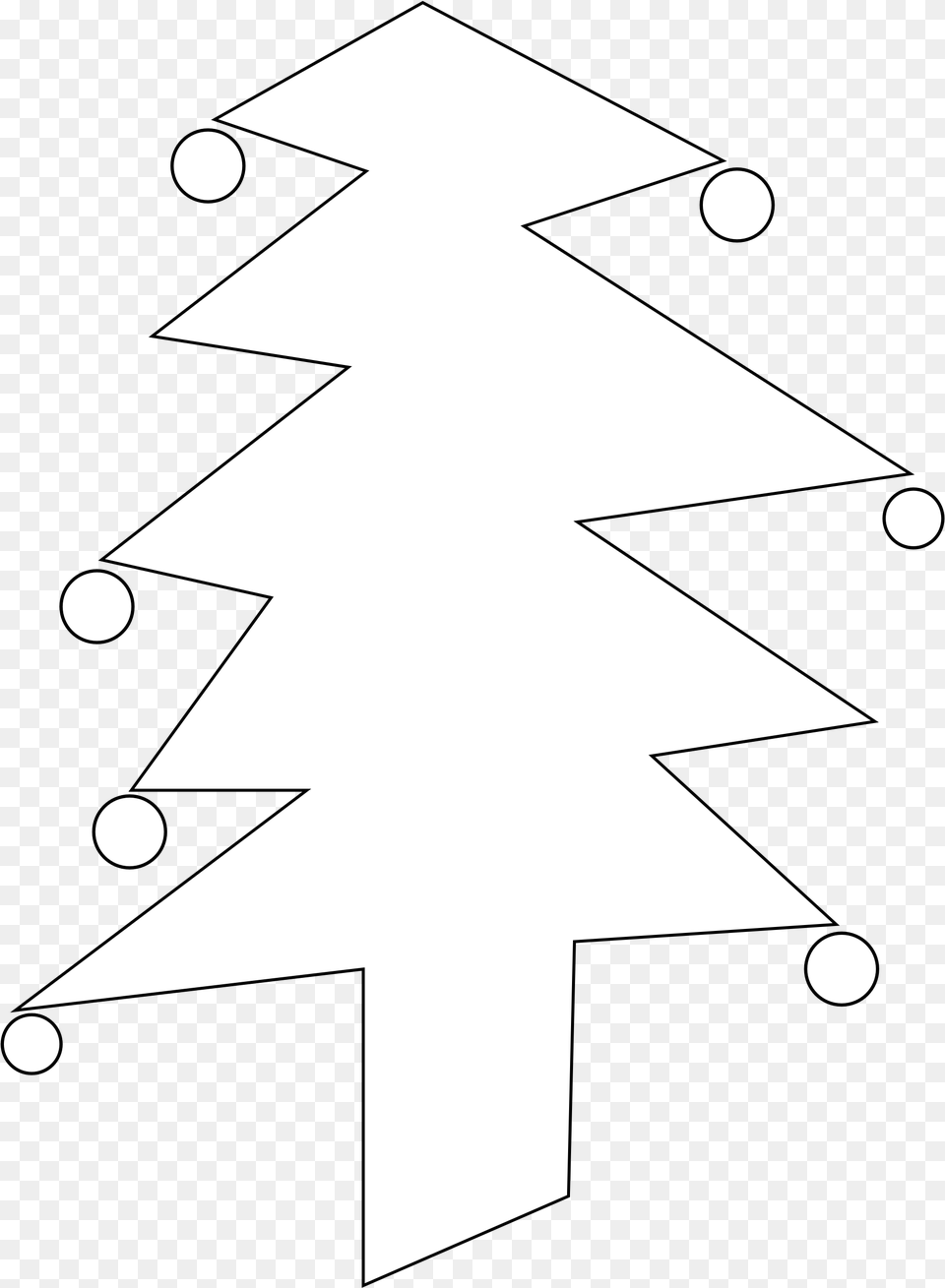 Christmas Tree Black And White Christmas Tree Clip Christmas Tree, Lighting, Stencil, Cross, Symbol Free Png Download