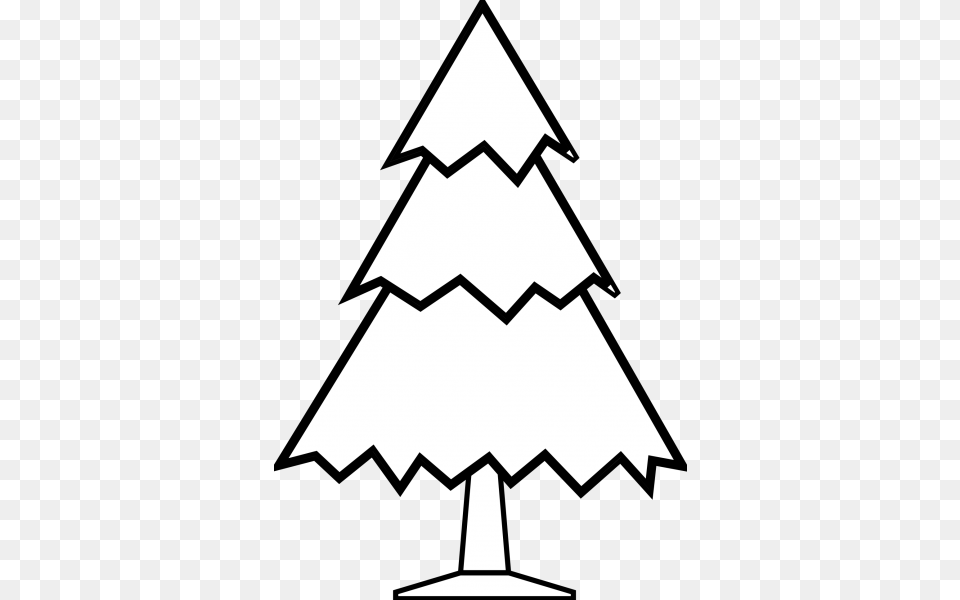 Christmas Tree Black And White Clip Art, Stencil, Triangle Png