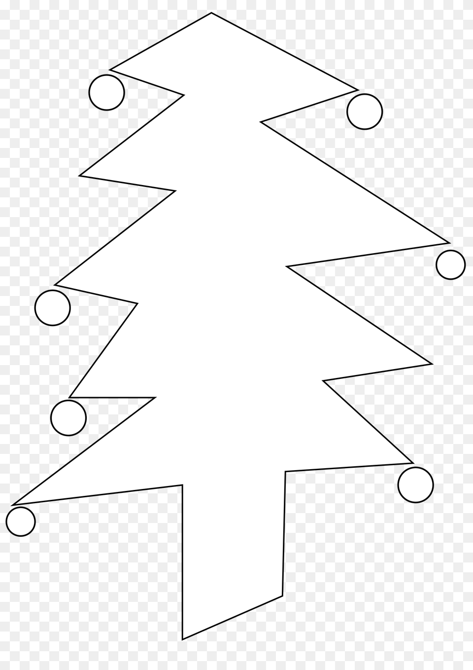 Christmas Tree Black And White Evergreen Trees Clipart Black, Leaf, Plant Png Image