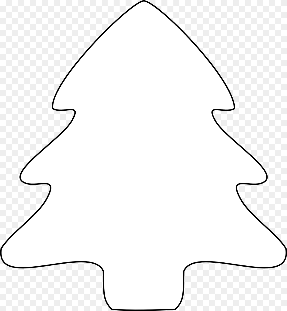 Christmas Tree Black And White Xmas Tree Black Clipart Christmas Tree Silhouette White, Animal, Fish, Sea Life, Shark Png