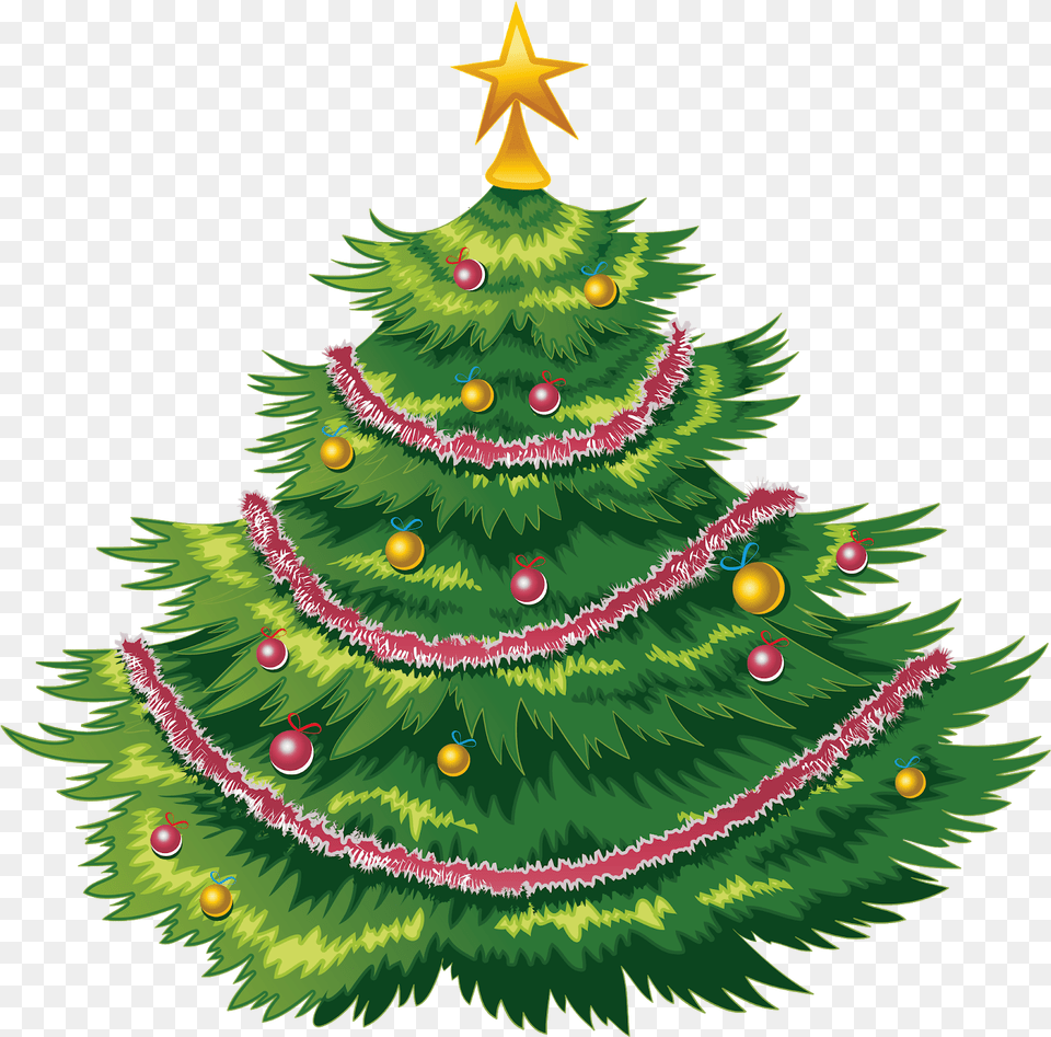 Christmas Tree Cartoon Big, Plant, Christmas Decorations, Festival, Christmas Tree Free Transparent Png