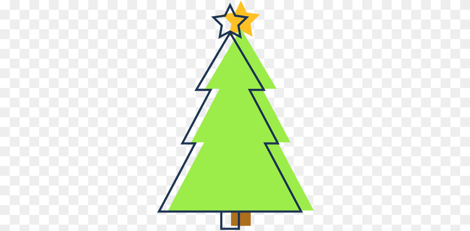 Christmas Tree Cartoon Icon 41 Transparent U0026 Svg Arvore De Natal Desenho Animado, Star Symbol, Symbol, Triangle Free Png