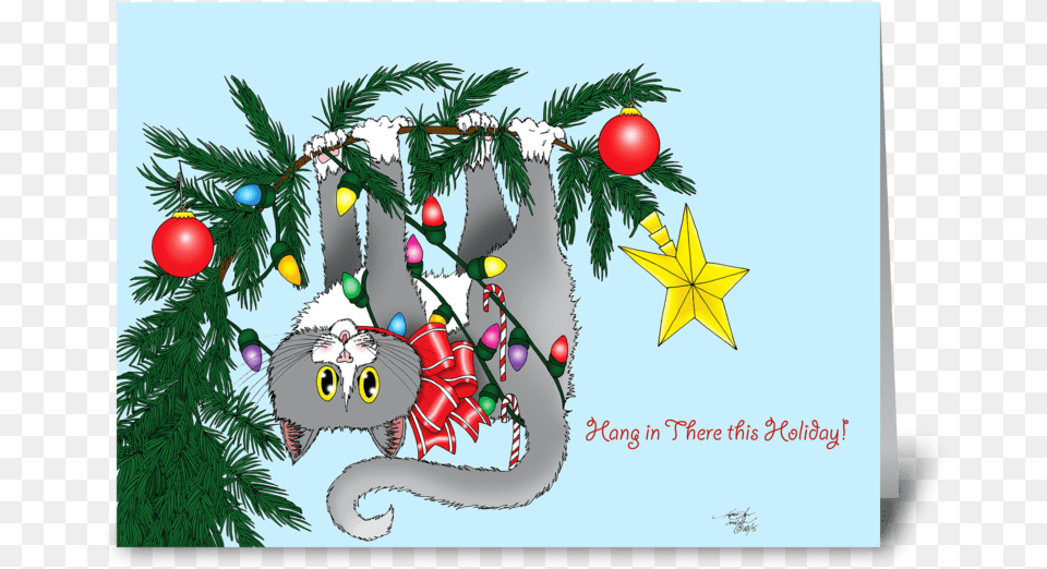 Christmas Tree Cat Greeting Card Christmas Ornament, Plant, Christmas Decorations, Festival, Animal Png