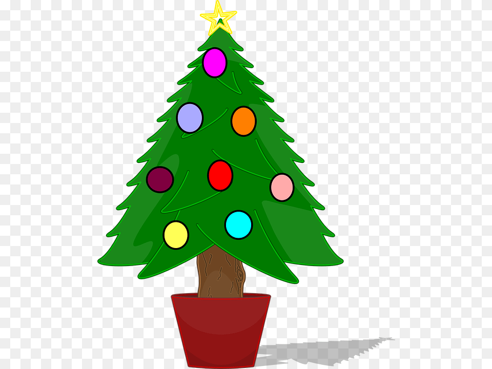 Christmas Tree Christmas Baubles Potted Tree Christmas Tree Clip Art, Plant, Christmas Decorations, Festival, Christmas Tree Free Transparent Png