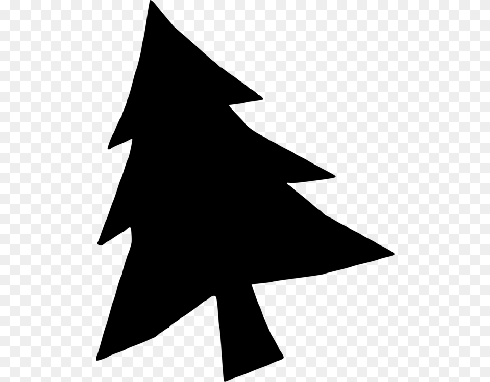 Christmas Tree Christmas Day Christmas Ornament Silhouette, Gray Png