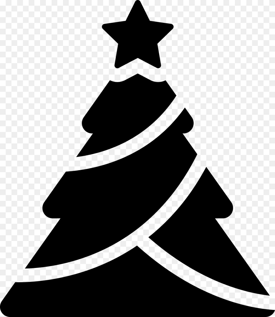 Christmas Tree Christmas Pine Christmas Tree Vector Black, Gray Free Png Download