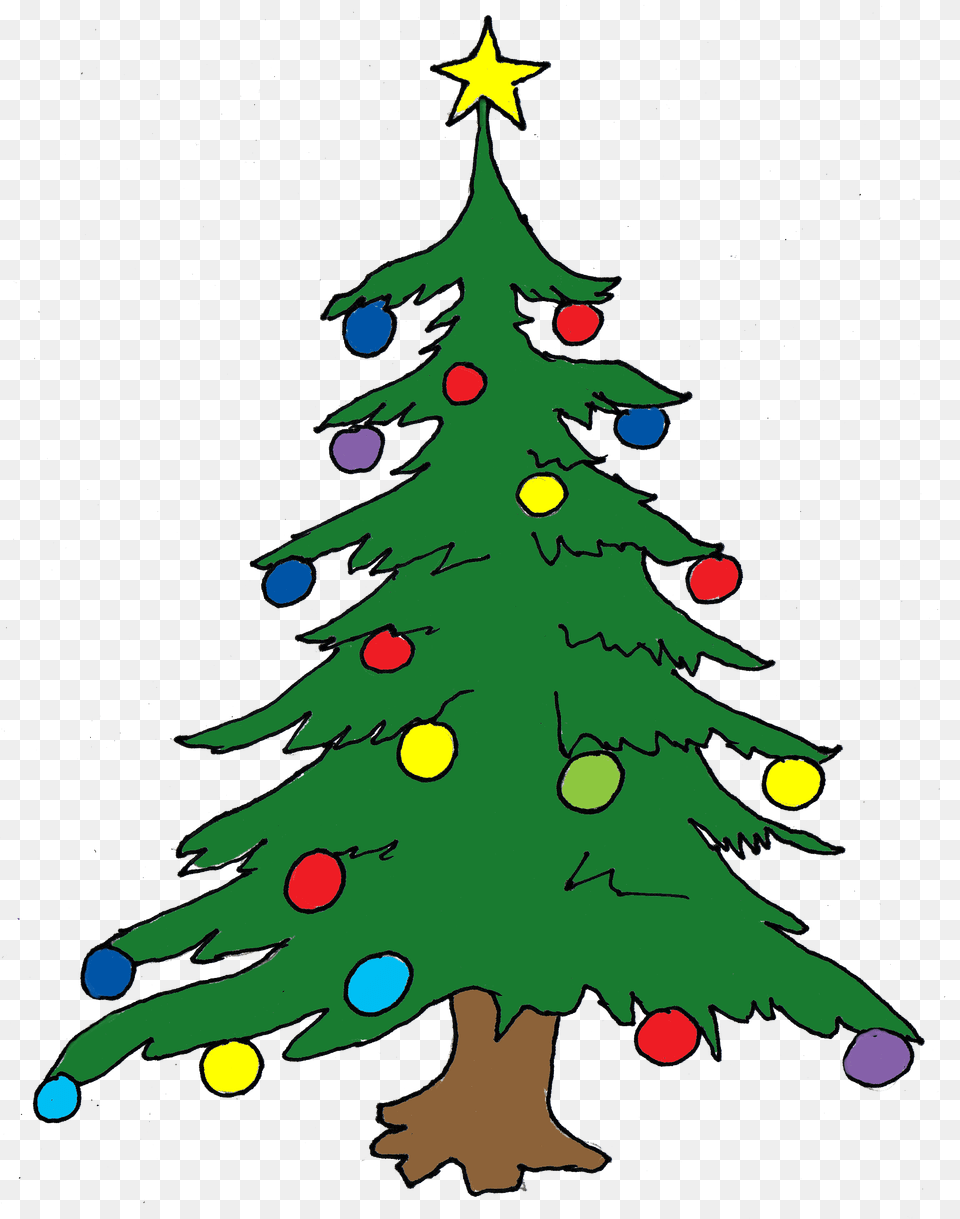 Christmas Tree Clip Art Clipart Image, Plant, Christmas Decorations, Festival, Person Free Png