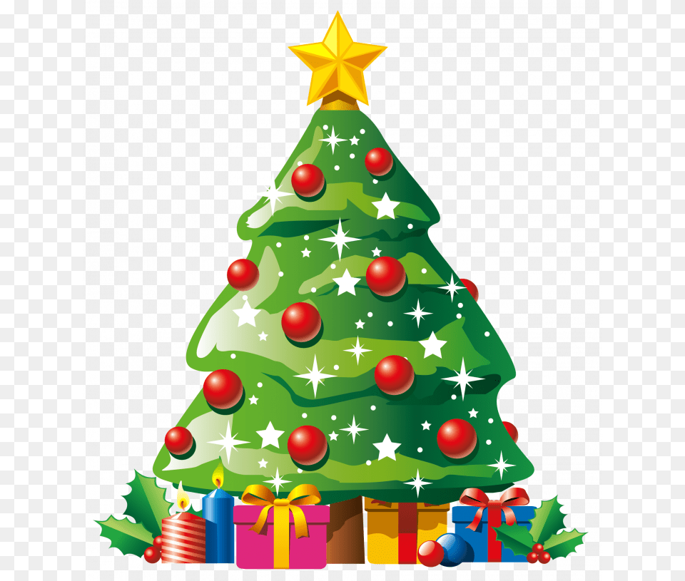 Christmas Tree Clip Art Of Christmas Tree Lot Lightingfree, Birthday Cake, Food, Dessert, Cream Free Png Download