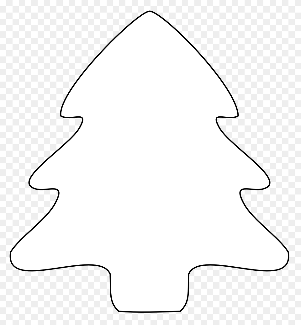 Christmas Tree Clip Art Outline, Leaf, Plant, Silhouette, Animal Png Image