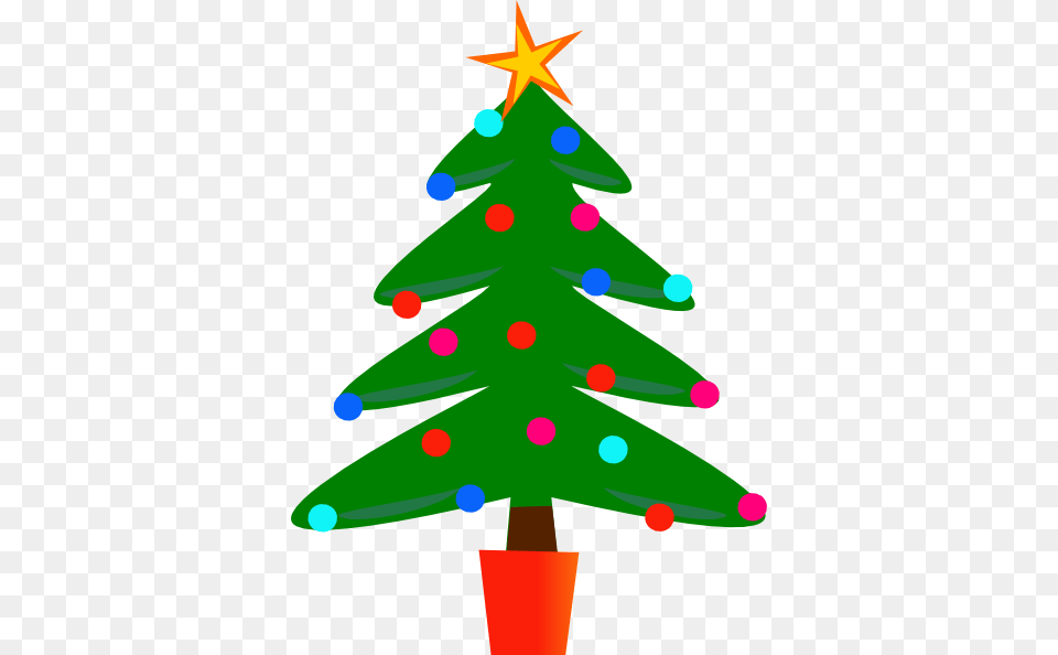 Christmas Tree Clipart, Plant, Christmas Decorations, Festival, Star Symbol Png Image