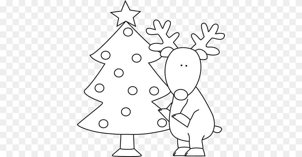 Christmas Tree Clipart Black And White Christmas Tree Black And White, Festival, Christmas Decorations, Person, Baby Free Transparent Png