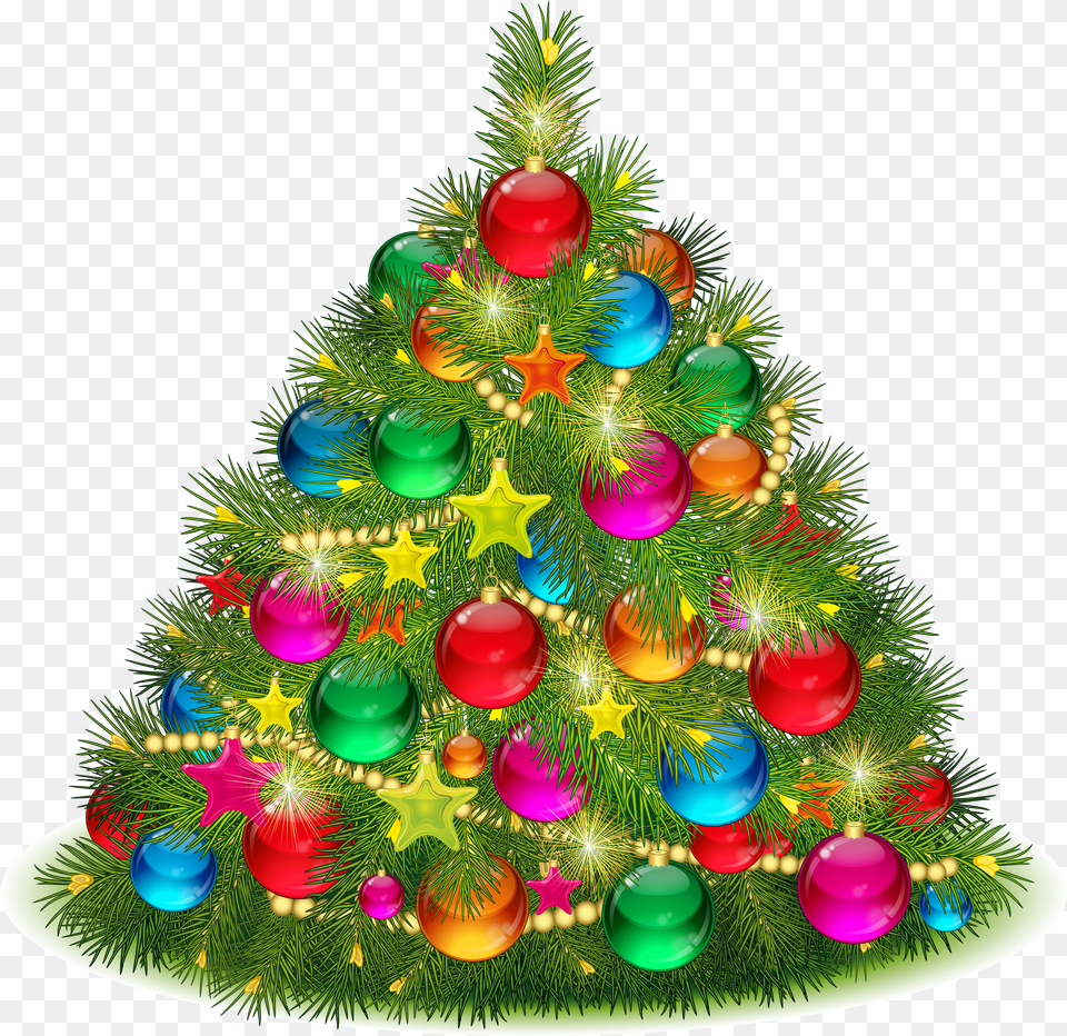 Christmas Tree Clipart Download Decorated Christmas Tree Clipart, Bottle, Cosmetics, Book, Publication Free Png