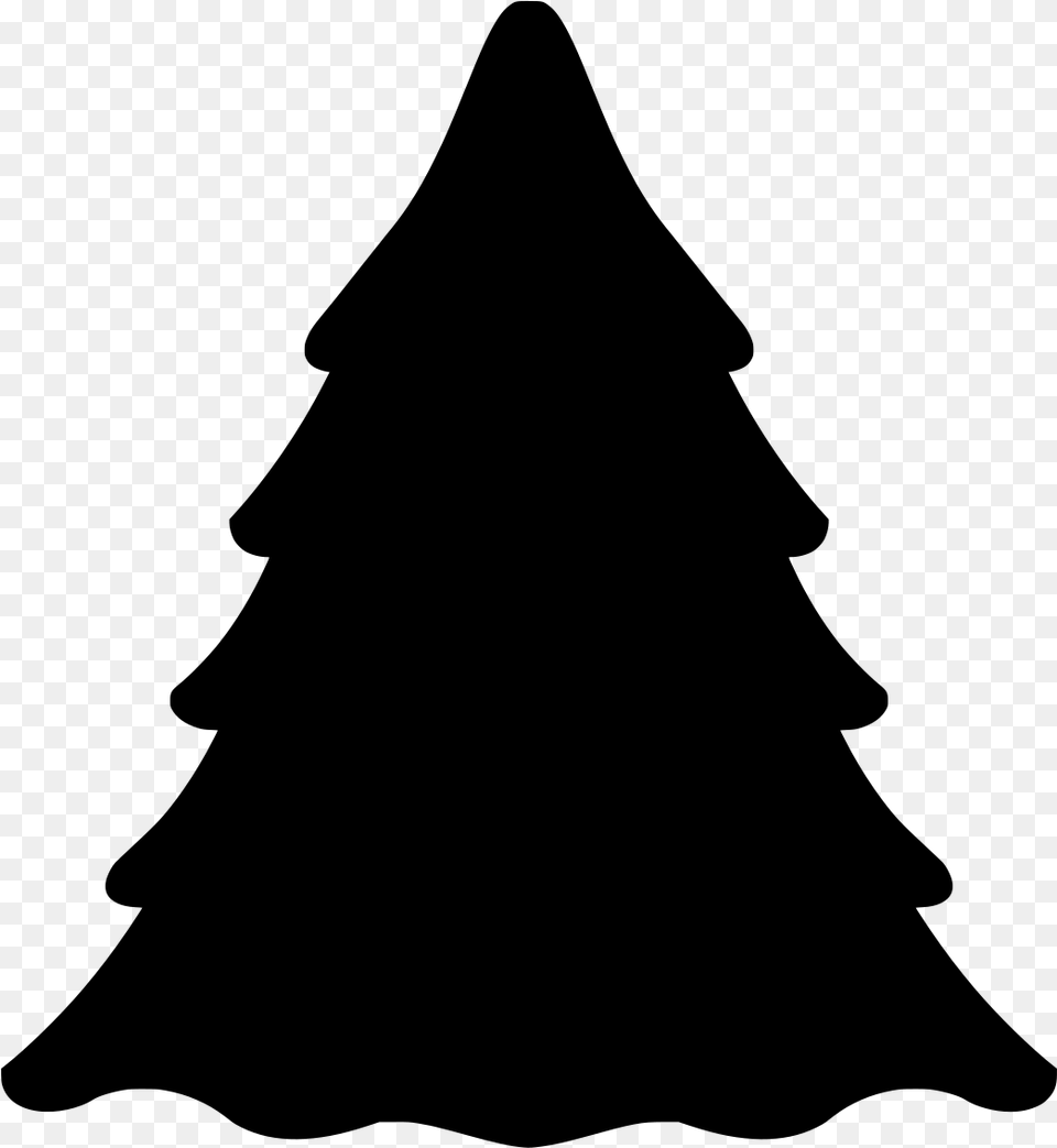 Christmas Tree Clipart Christmas Tree Silhouette, Gray Free Transparent Png