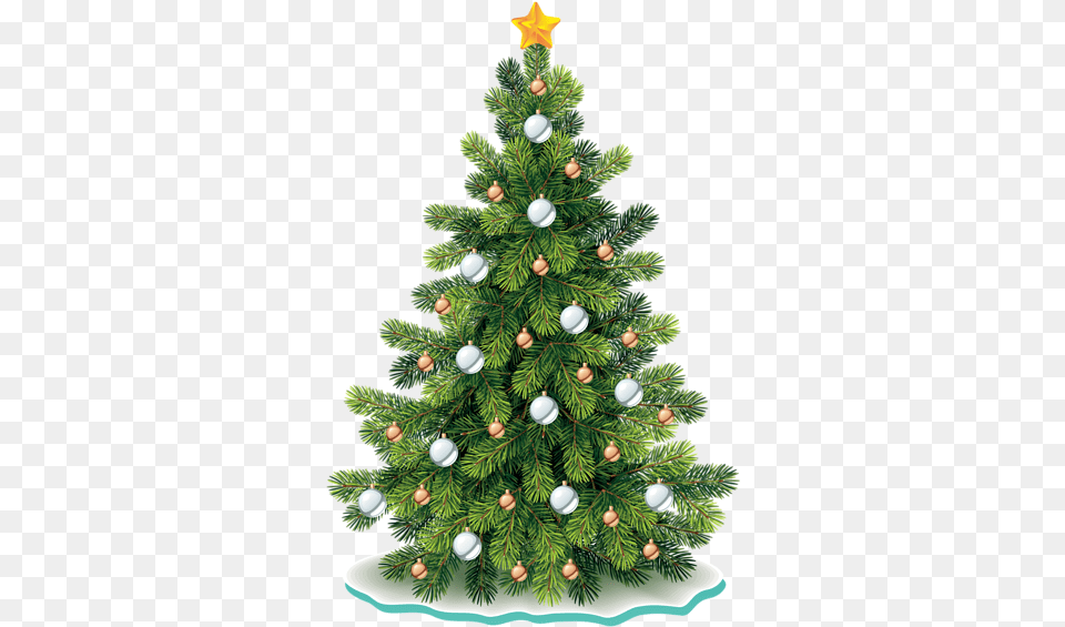 Christmas Tree Clipart Image Illustration Trees, Plant, Pine, Christmas Decorations, Conifer Png