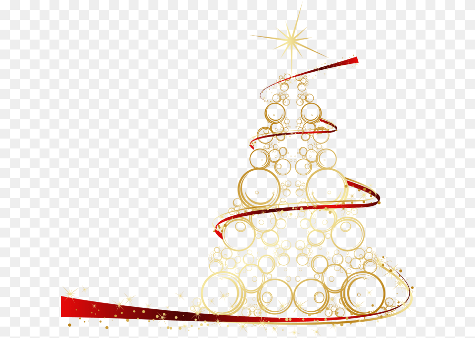 Christmas Tree Clipart On Transparent Background Gold Christmas Tree Vector, Christmas Decorations, Festival, Christmas Tree Free Png