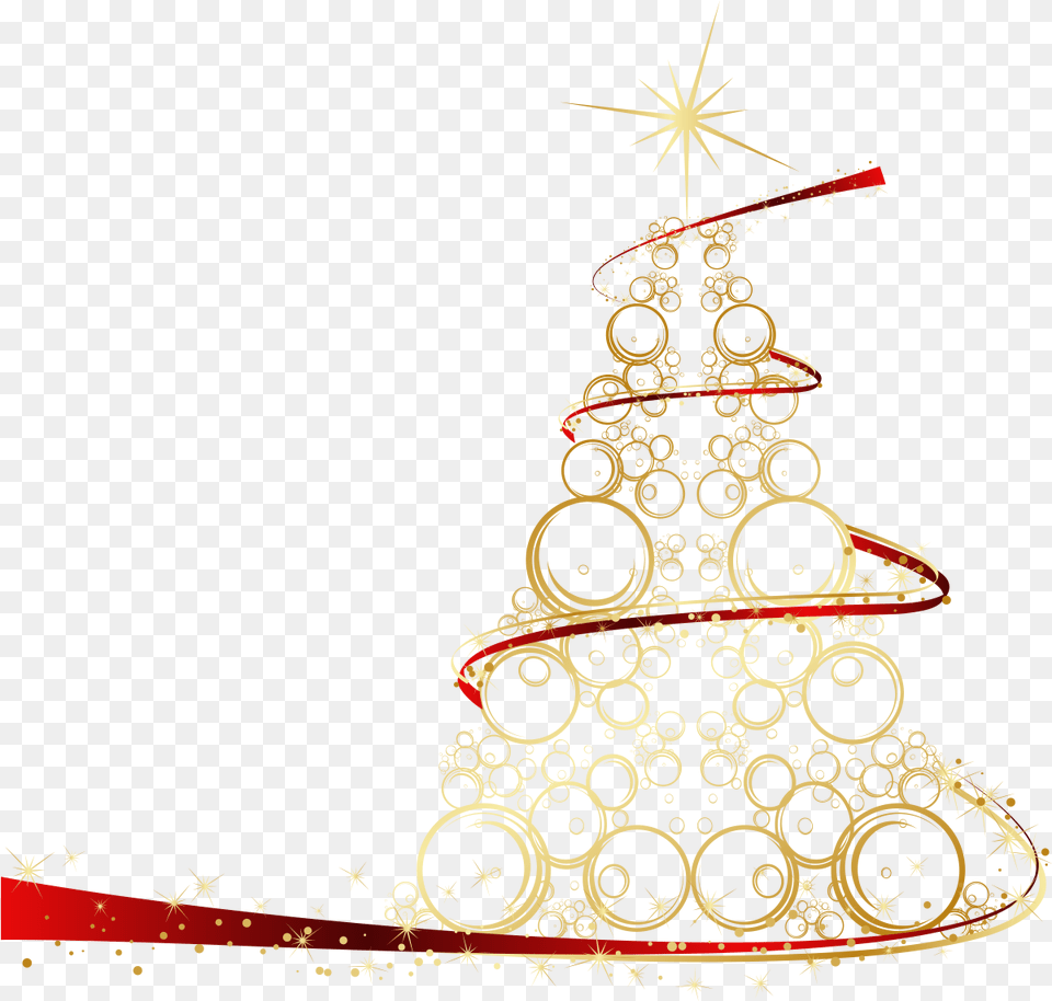 Christmas Tree Clipart On Transparent Background Image Abstract Christmas Tree, Christmas Decorations, Festival, Christmas Tree Free Png Download