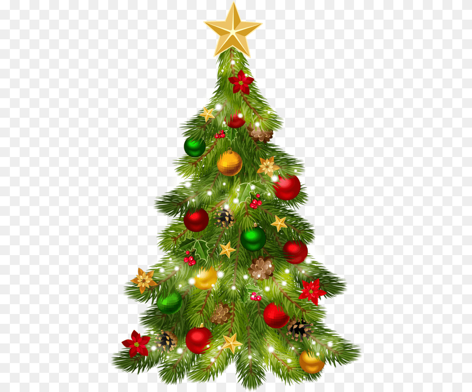 Christmas Tree Clipart Transparent 1 Vintage Christmas Tree Clip Art, Plant, Chandelier, Christmas Decorations, Festival Free Png Download