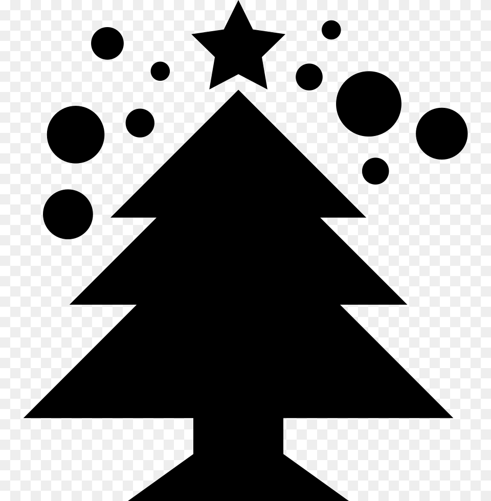 Christmas Tree Comments Black Christmas Tree Vector, Star Symbol, Symbol, Stencil, Nature Free Png Download
