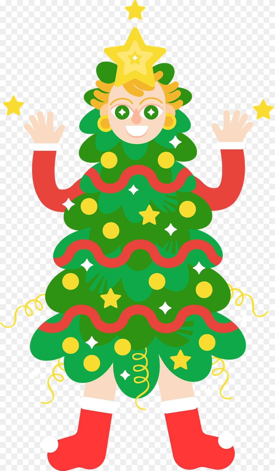 Christmas Tree Costume Clipart, Christmas Decorations, Festival, Face, Head Free Transparent Png