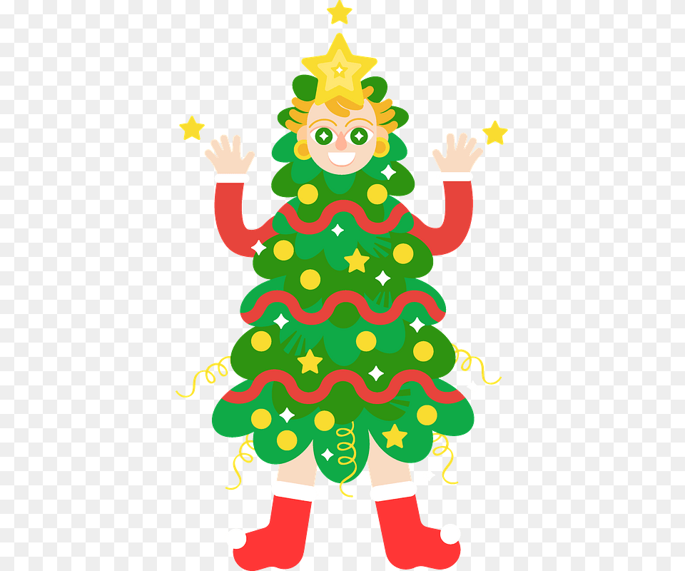 Christmas Tree Costume Clipart Christmas Tree, Christmas Decorations, Festival, Baby, Person Free Transparent Png