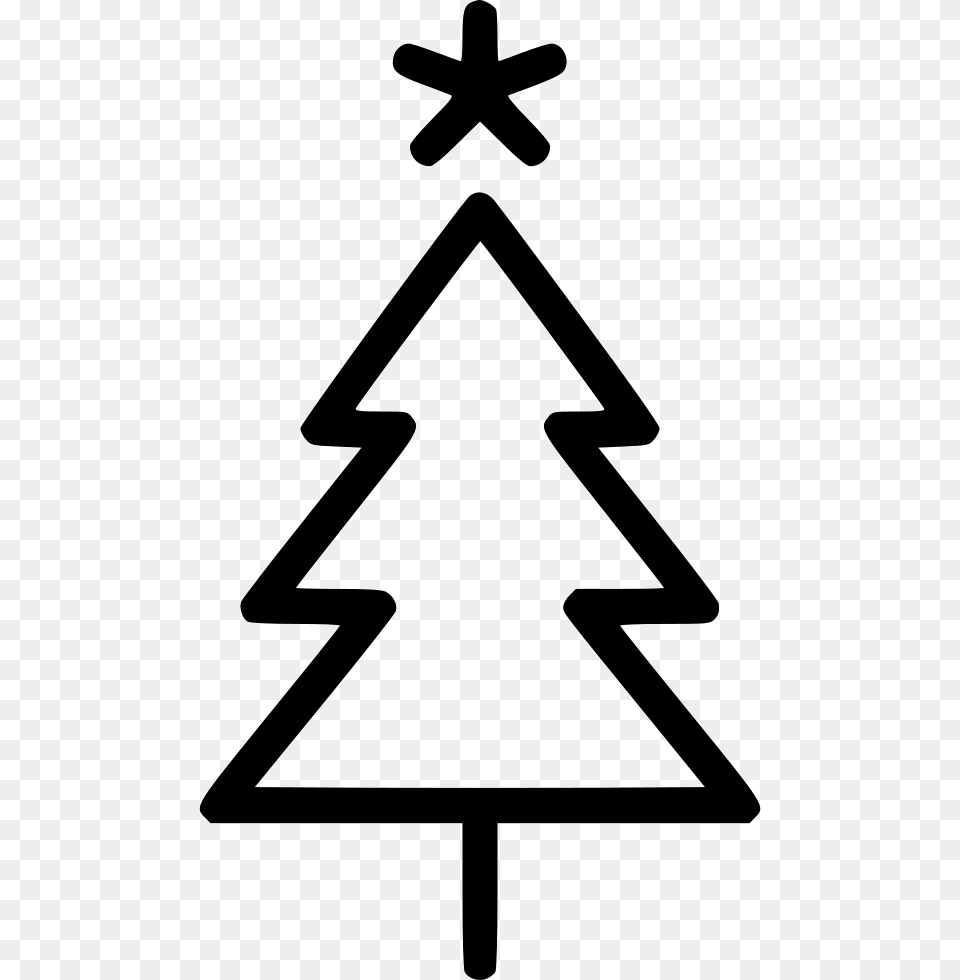 Christmas Tree Decoration Star Simple Christmas Tree Outline, Symbol Png Image