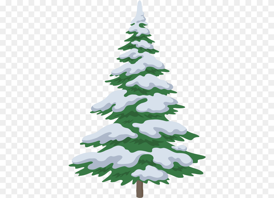 Christmas Tree Drawing With Snow De Nieve De Navidad, Pine, Fir, Plant, Animal Free Png Download