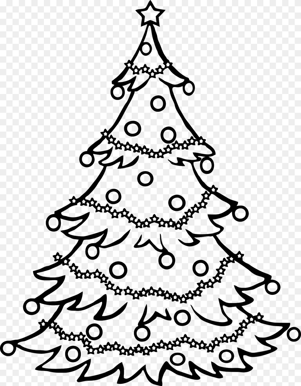 Christmas Tree Drawing Xmas Tree Clipart Black And White, Plant Png