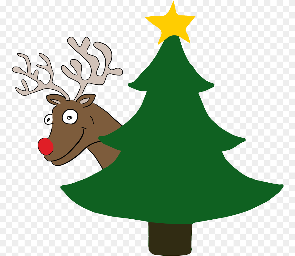 Christmas Tree Easy Clipart, Person, Animal, Deer, Mammal Png Image