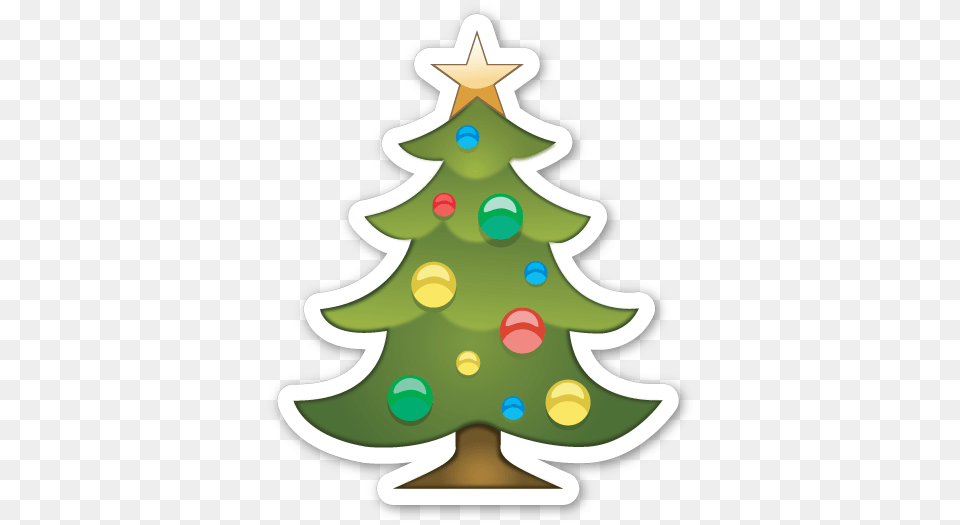 Christmas Tree Emoji Sticker, Christmas Decorations, Festival, Christmas Tree, Plant Png Image